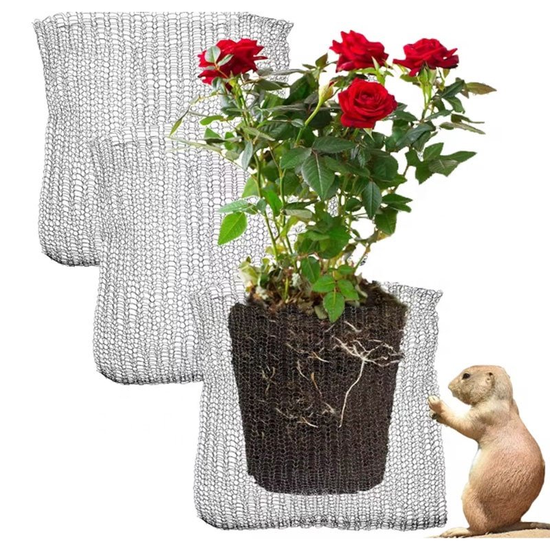 304 Stainless Steel Knitted Mesh Planting Basket Garden Planting Bag Gopher and vole Wire Speed Baskets For Tree