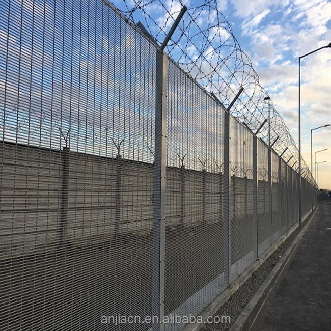 Wholesale Curved Fence Pvc Coated Anti Climb Security Fencing Powder Coated Galvanized Welded Mesh Fence