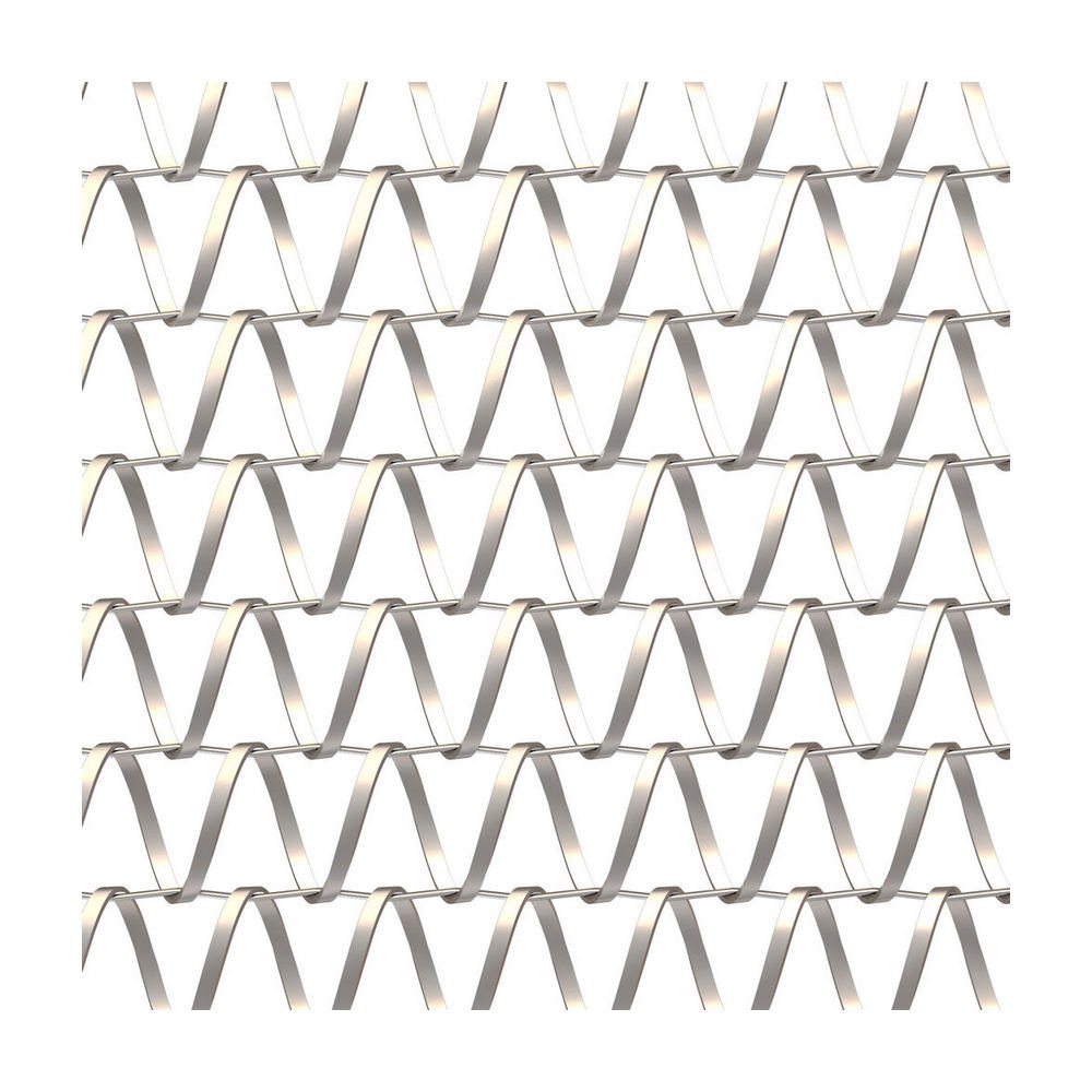 Architectural Spiral Wire Link Mesh Aluminium Metal Chain Link Curtain Decorative Mesh For Home And Kitchen
