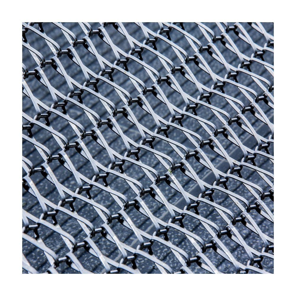 Architectural Spiral Wire Link Mesh Aluminium Metal Chain Link Curtain Decorative Mesh For Home And Kitchen