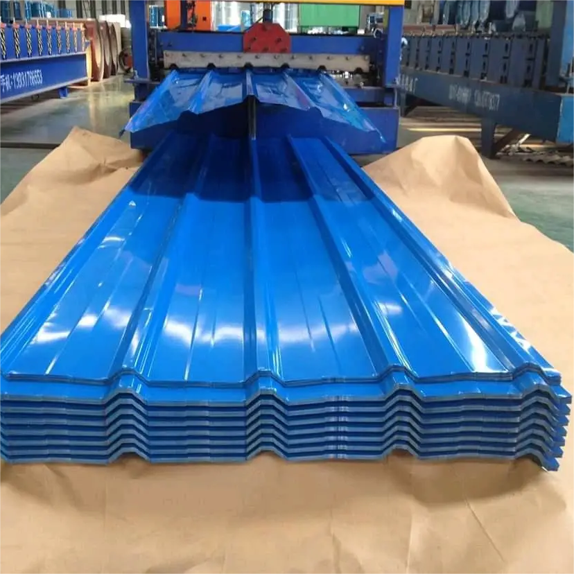 12 waves ral color coated galvanized roofing sheet PPGI zinc color coated corrugated steel sheet