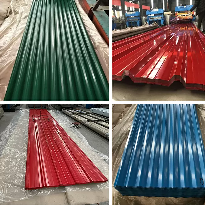 12 waves ral color coated galvanized roofing sheet PPGI zinc color coated corrugated steel sheet