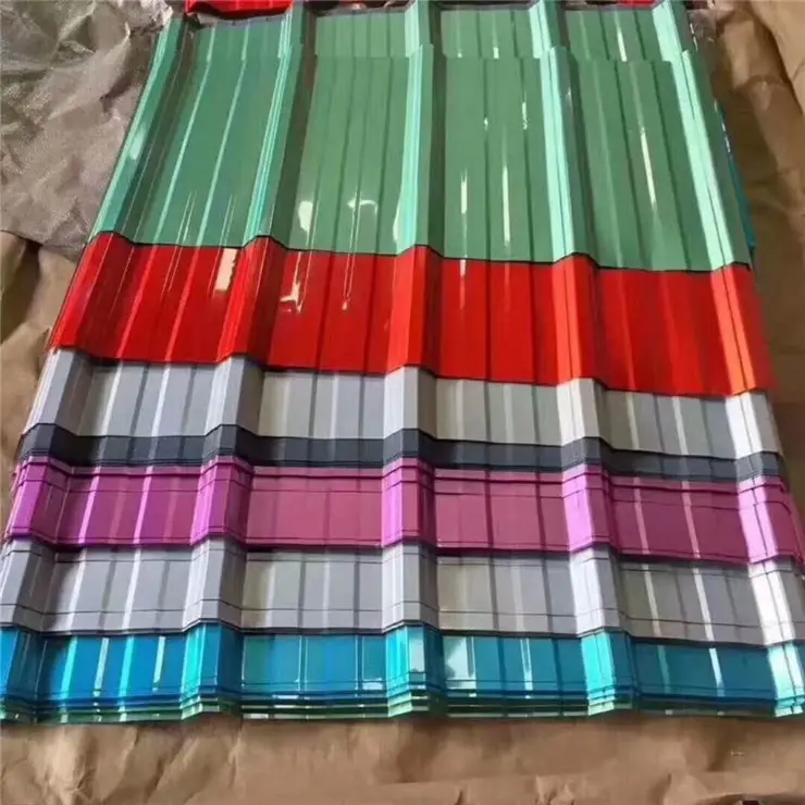 12 waves ral color coated galvanized roofing sheet PPGI zinc color coated corrugated steel sheet