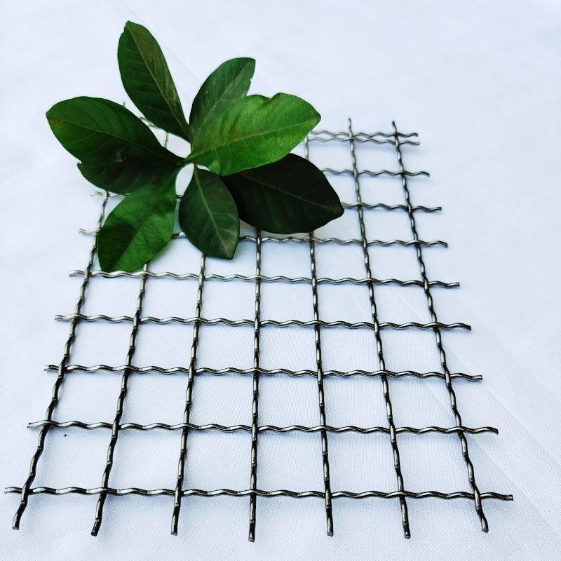 Corrugated metal woven mesh decorative curtain wall mesh crimped wire mesh