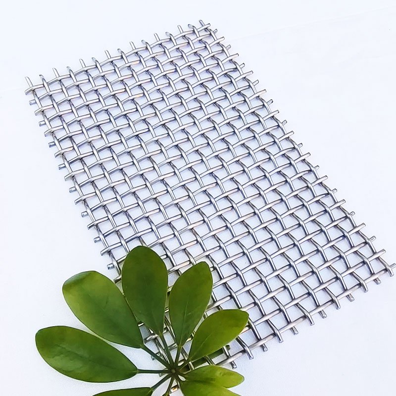 Corrugated metal woven mesh decorative curtain wall mesh crimped wire mesh