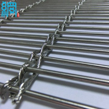 8x8mm cable and rod mesh of stainless steel architectural wire mesh for projects