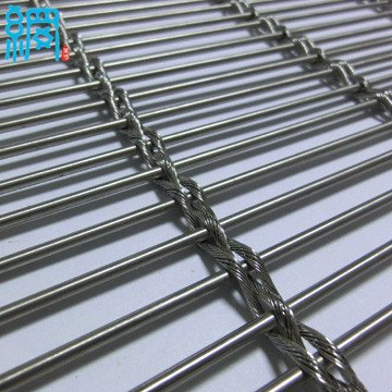 8x8mm cable and rod mesh of stainless steel architectural wire mesh for projects