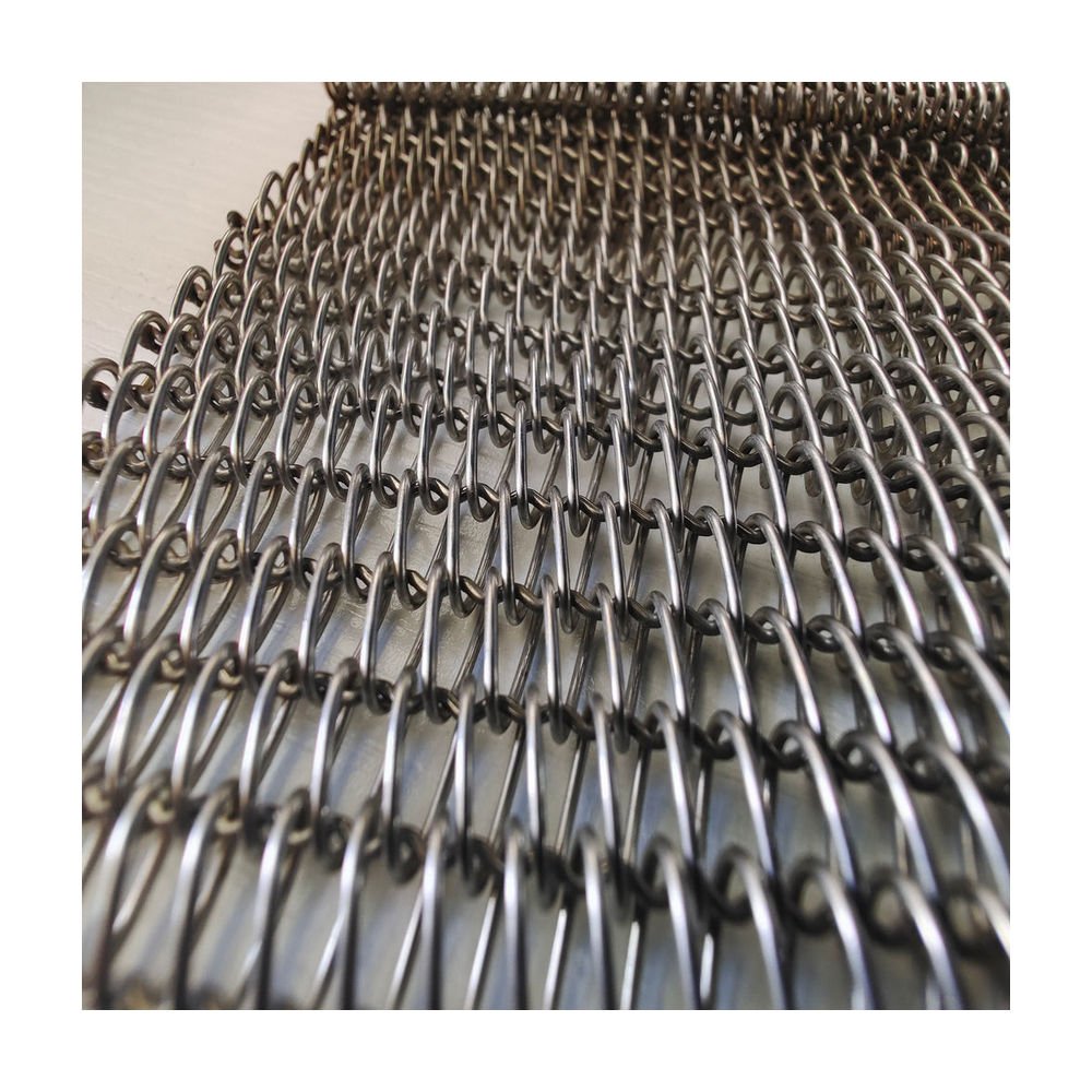 Stainless Steel Metal Mesh Architectural Decorative Fireproof And Durable Spiral Wire Mesh For Partition