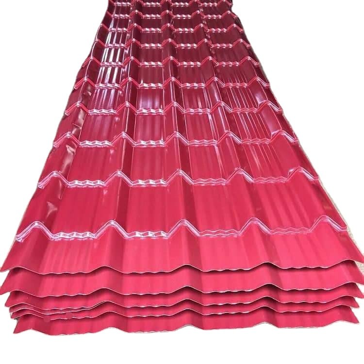 Color coated PPGI PPGL DX51D corrugated galvanized zinc roof sheet 0.2mm thick steel sheet plate