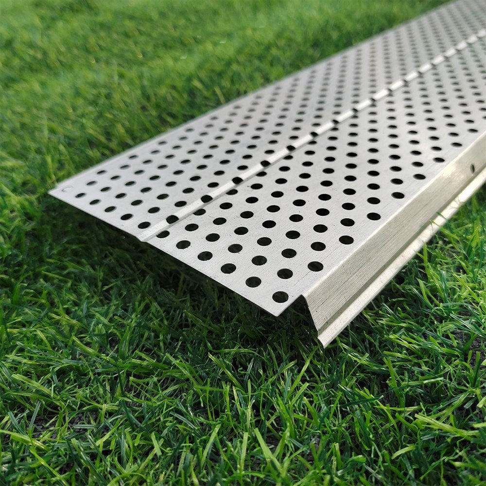 Steel Metal Aluminum Gutter Guards with Perforated Aluminum Mesh Rain Gutter Leaf Protection with Welding Processing Service