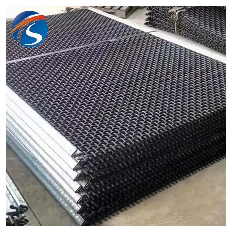 Directly factory price lock crimped screen mesh 65mn vibrating screen mesh for mine ore sieve