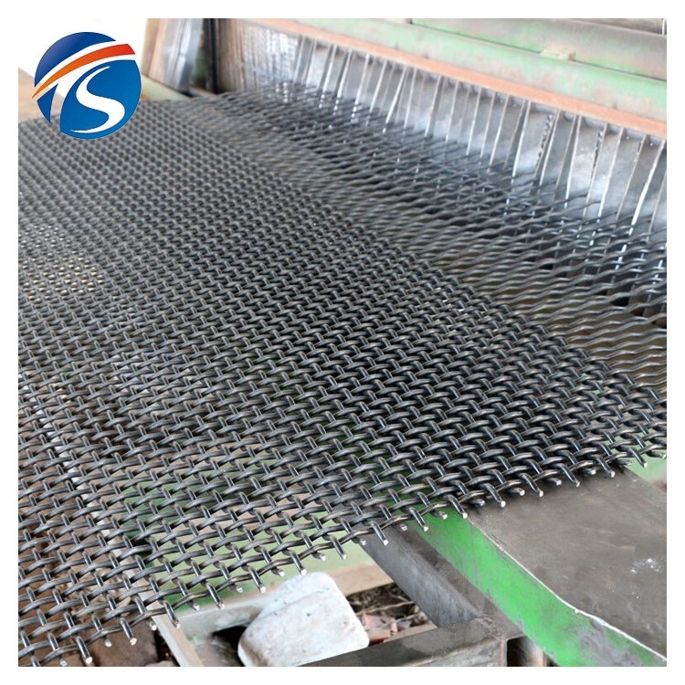 Directly factory price lock crimped screen mesh 65mn vibrating screen mesh for mine ore sieve