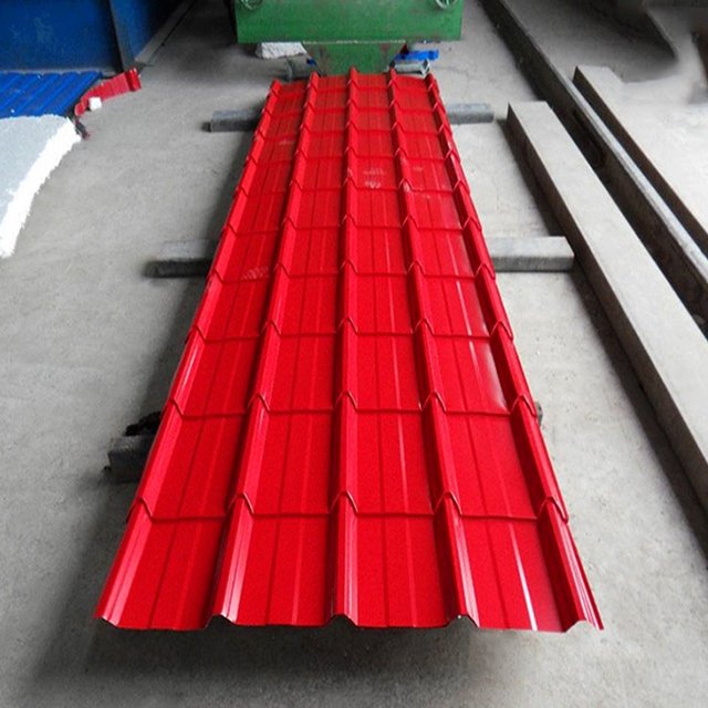 18 gauge color coated ppgi ppgl steel sheet corrugated roofing tile