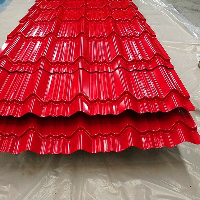 18 gauge color coated ppgi ppgl steel sheet corrugated roofing tile