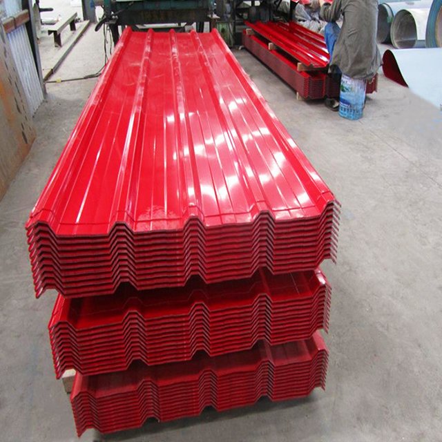 18 gauge color coated ppgi ppgl steel sheet corrugated roofing tile