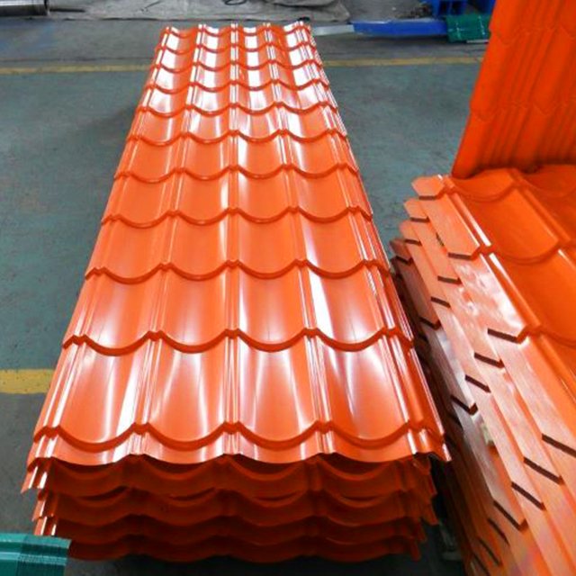 18 gauge color coated ppgi ppgl steel sheet corrugated roofing tile