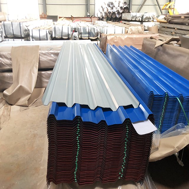 18 gauge color coated ppgi ppgl steel sheet corrugated roofing tile