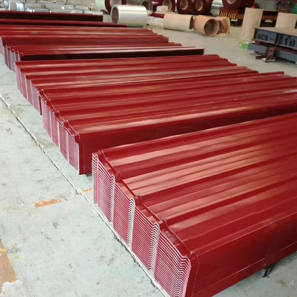 Ral Color coated 24 26 28 30 Gauge Metal roof Sheets Prices Steel shingles lightweight zinc Corrugated roofing tiles plate panel