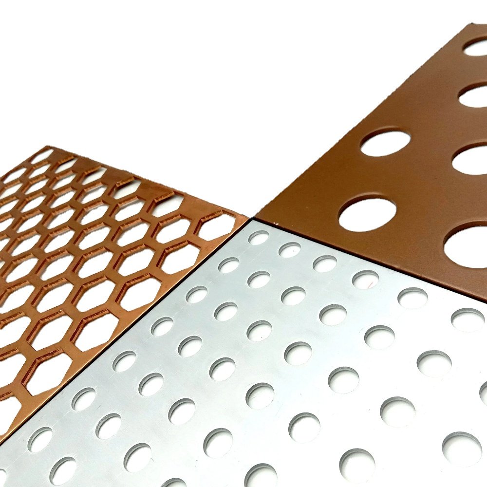 Provide Sample 1200*2400MM Small Round Hole Stainless Steel perforated Aluminum metal Mesh sheet For Outdoor Ceiling