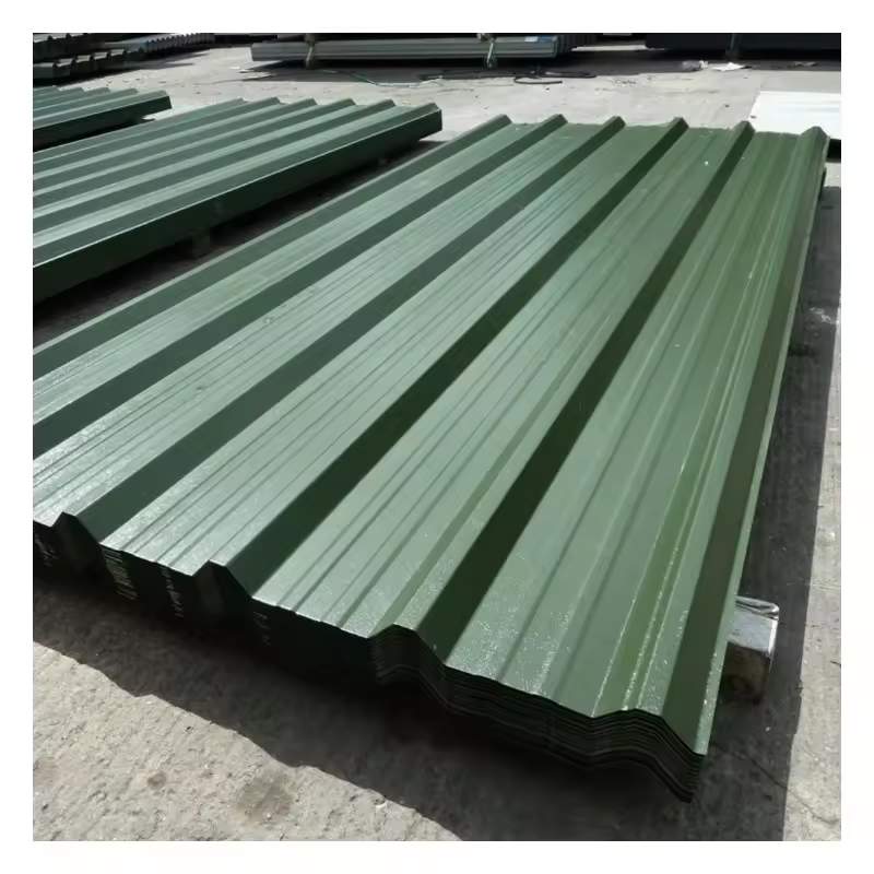 Gi Aluzinc Corrugated Galvanized Steel Sheets Color Painted Roof Panel Steel Roofing Sheet