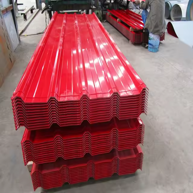 Gi Aluzinc Corrugated Galvanized Steel Sheets Color Painted Roof Panel Steel Roofing Sheet