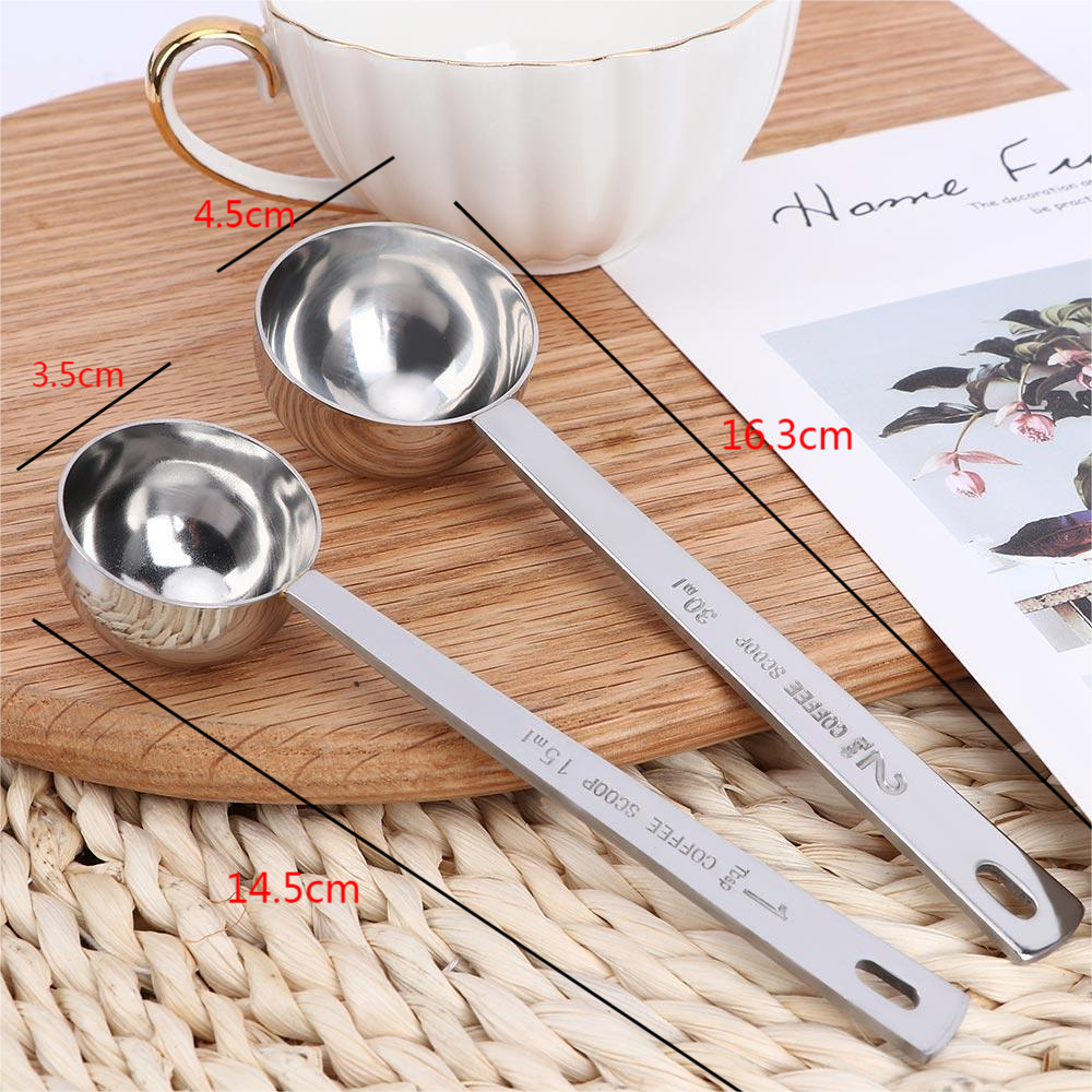 Premium 1 Tbsp 15ml 2 Tbsp 30ml Measuring Tablespoon Stainless Steel Coffee Measuring Spoon Scoop