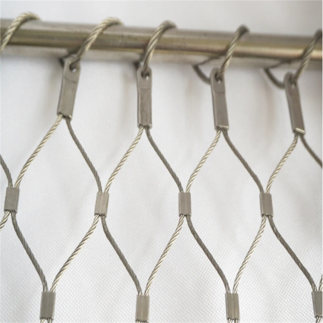 Decorative Garden Architectural Protection Fence Mesh Steel Wire Rope Netting Cable Netting Ferrule Architectural Cable Netting