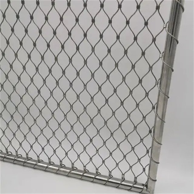 Decorative Garden Architectural Protection Fence Mesh Steel Wire Rope Netting Cable Netting Ferrule Architectural Cable Netting