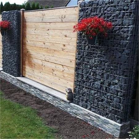 Best price galvanized gabion basket fence strength welded gabion wall galfan coated gabion landscape retaining wall for outdoor