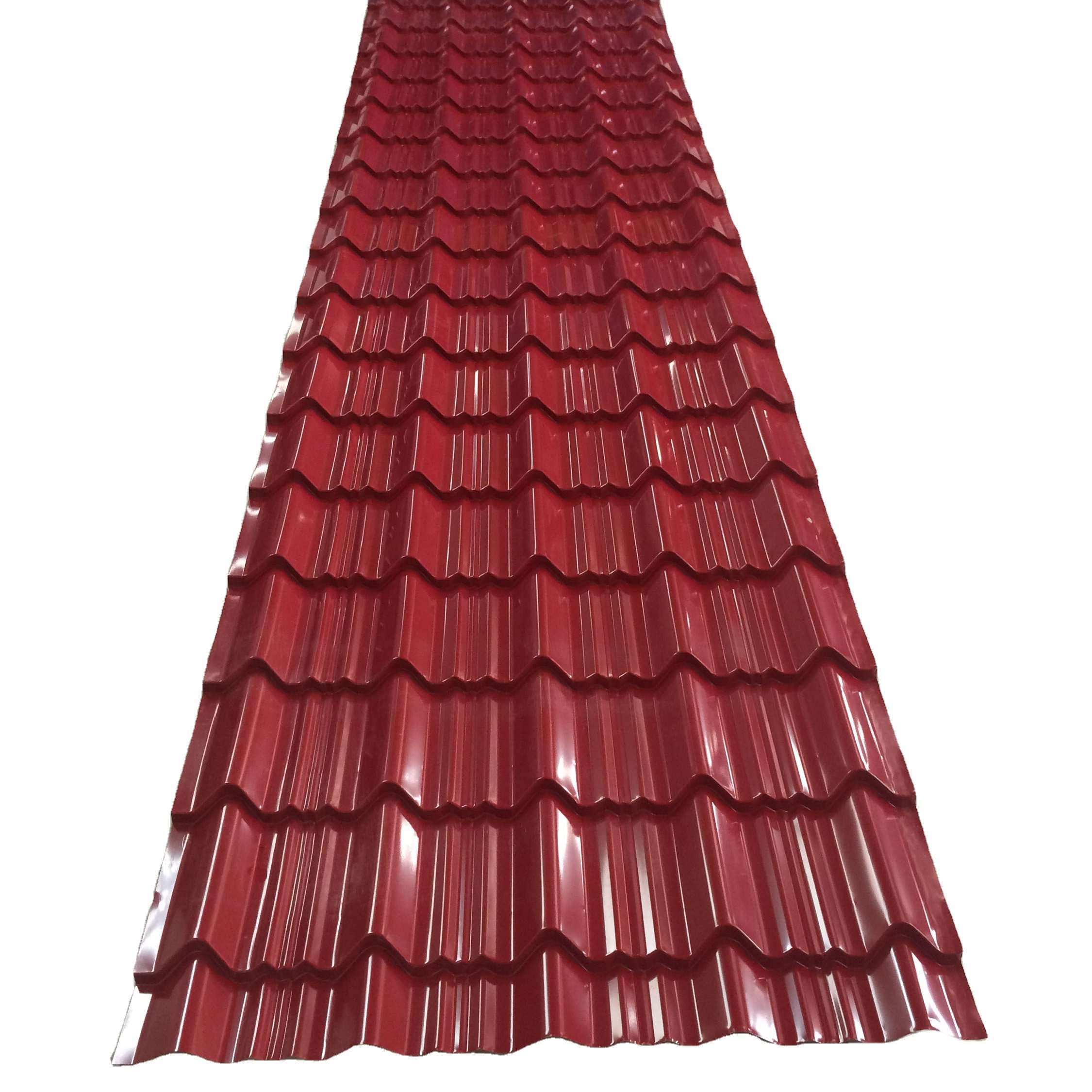 Popular Red Color PPGI Galvanized Steel Prepainted Color Corrugated Roofing Iron Sheet Price