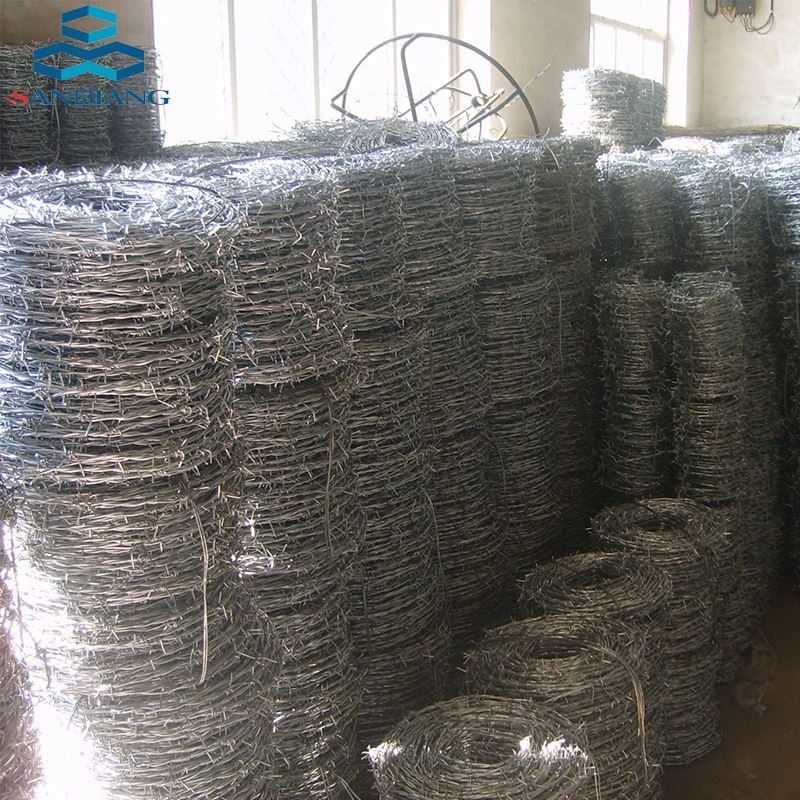 Heavy Zinc Barbed Wire Price Stainless Steel 50kg Durable Galvanized Multipurpose SANQIANG Galvanized Fence Galvanized Roll