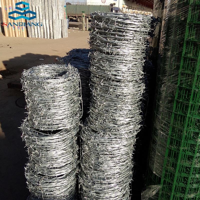 Heavy Zinc Barbed Wire Price Stainless Steel 50kg Durable Galvanized Multipurpose SANQIANG Galvanized Fence Galvanized Roll