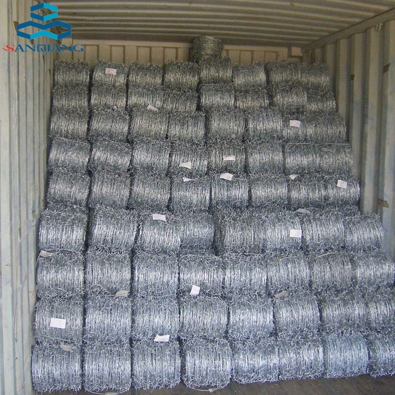 Heavy Zinc Barbed Wire Price Stainless Steel 50kg Durable Galvanized Multipurpose SANQIANG Galvanized Fence Galvanized Roll