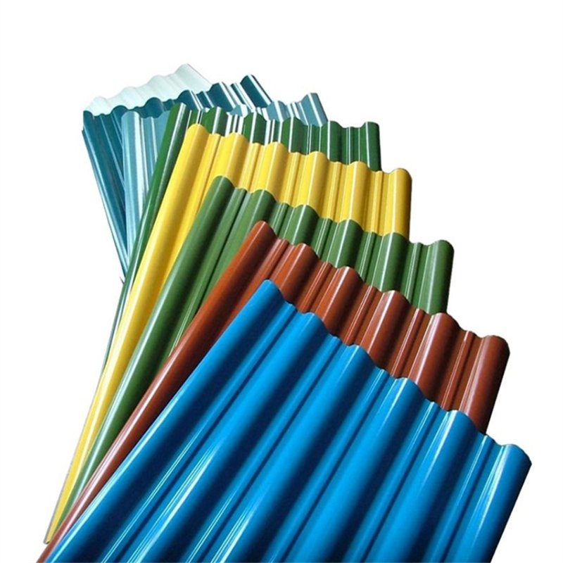 prepainted corrugated galvanized steel Sheet / galvalume sheet metal / colored aluzinc roofing sheet