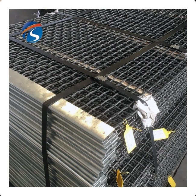High quality vibrating screen mesh 65Mn mine sieve screen wire mesh for sand quarry