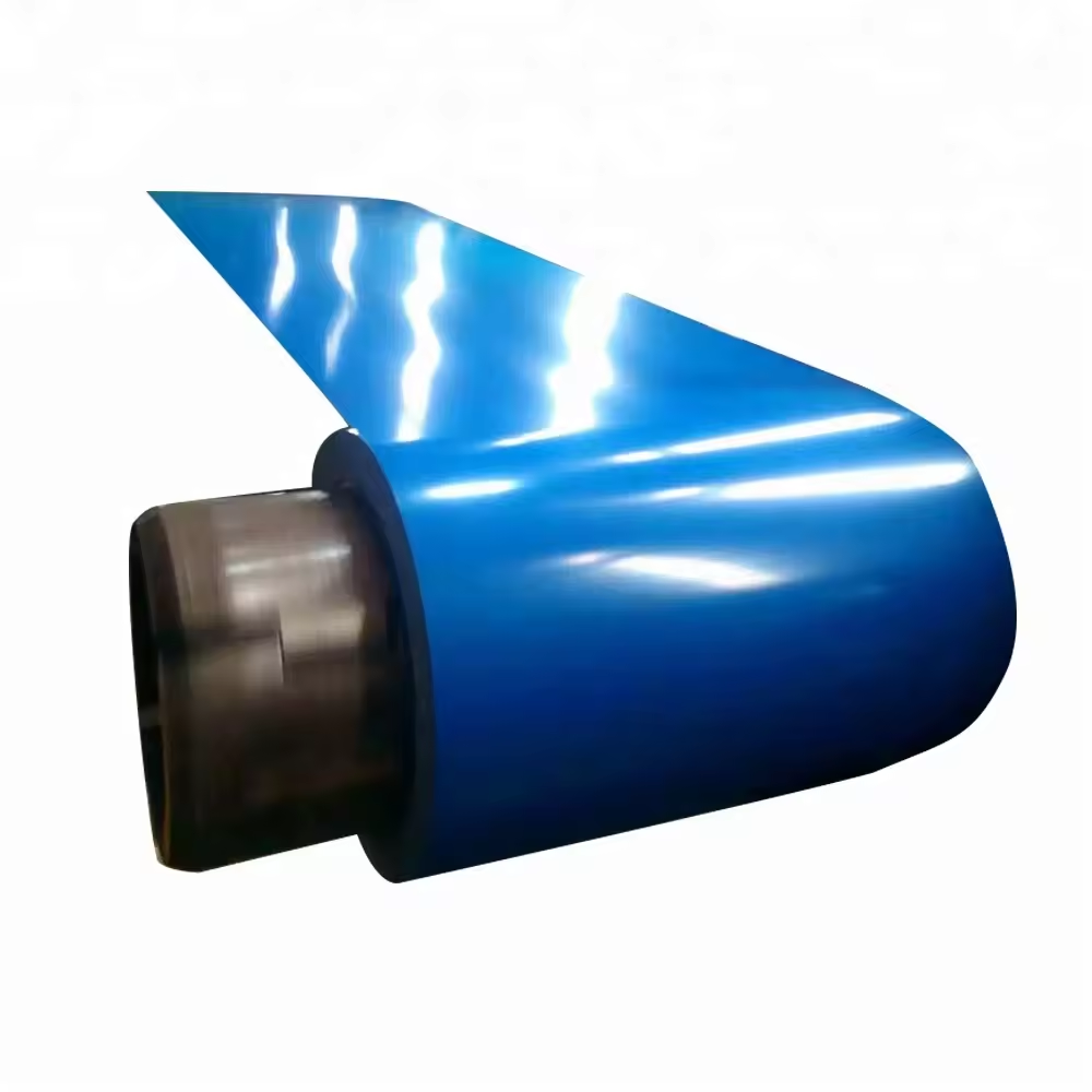 PVDF white ppgl coated roll prepainted galvanized zinc color coated roll steel coil ppgi building roofing material