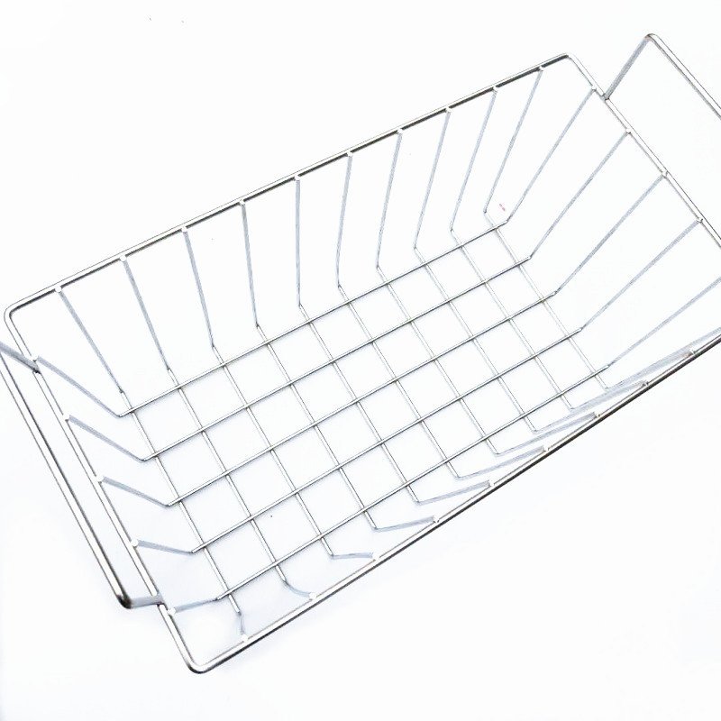 High Quality Wholesale 304 Stainless Steel Wire Mesh Basket With Handle For Goods Storage