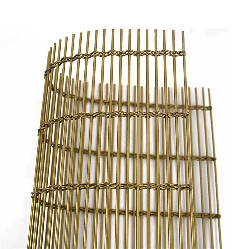 Stainless Steel Cable Rod Woven Architectural Decoration Mesh Woven Wire Drapery