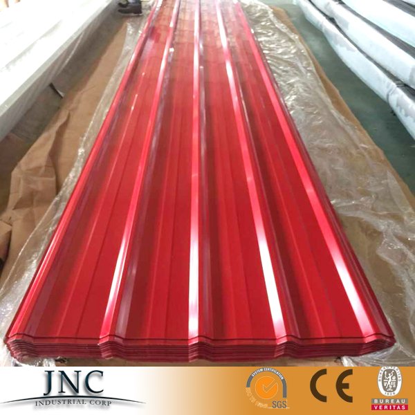 Color prepainted corrugated galvanized / galvalume steel sheet metal / alu - zinc coated GI GL roofing sheet price