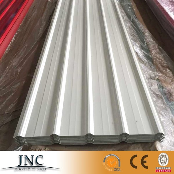 Color prepainted corrugated galvanized / galvalume steel sheet metal / alu - zinc coated GI GL roofing sheet price