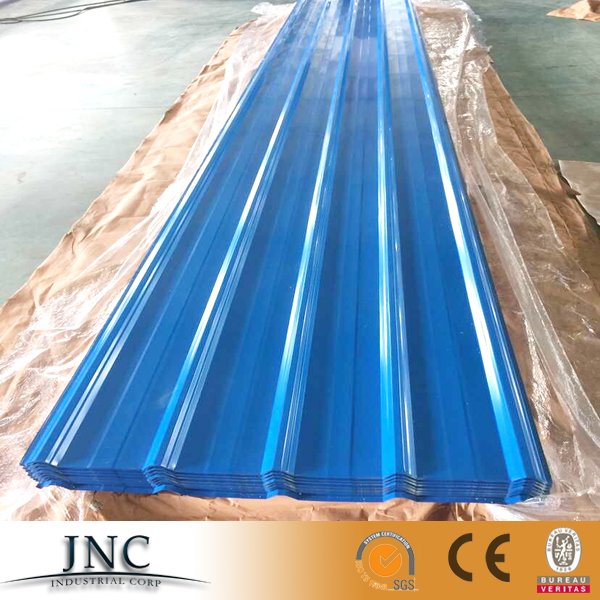Color prepainted corrugated galvanized / galvalume steel sheet metal / alu - zinc coated GI GL roofing sheet price