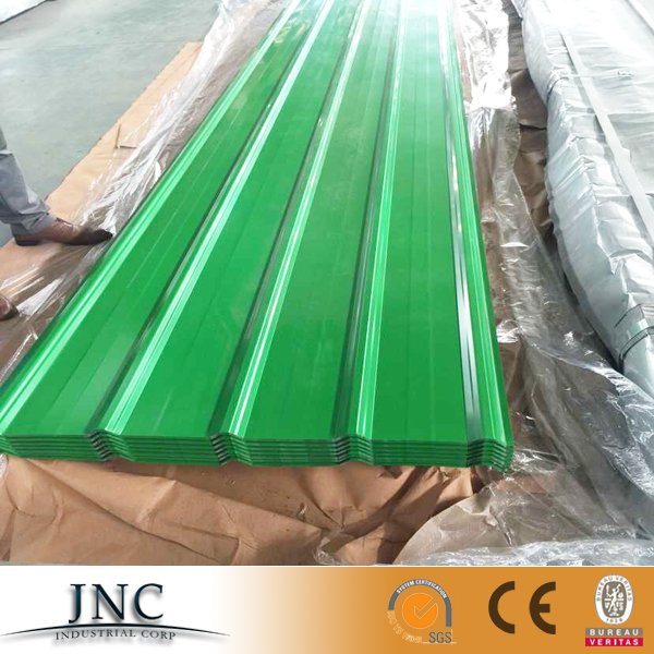Color prepainted corrugated galvanized / galvalume steel sheet metal / alu - zinc coated GI GL roofing sheet price