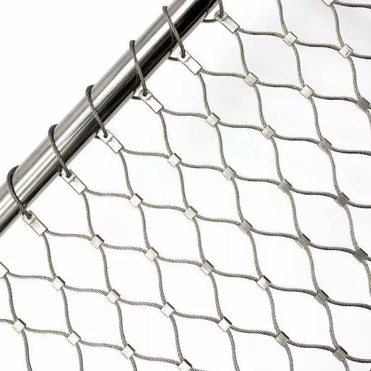 Light Weight High Strength 304 316 stainless steel wire rope mesh net for garden fence