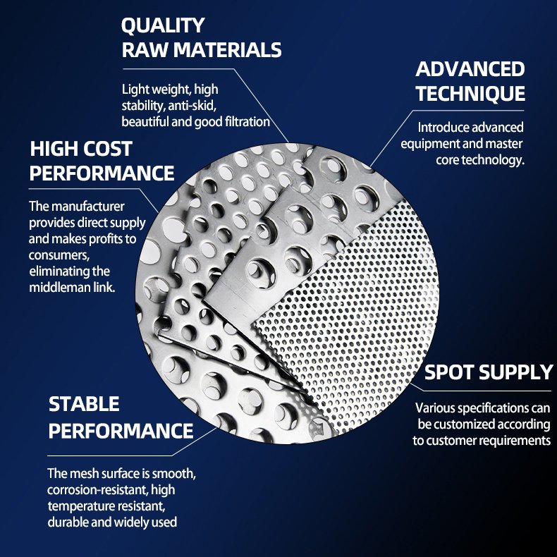 Precision Hole-Punched Sieves Corrosion-Resistant Sieve Mesh Versatile Perforated Sieving Media