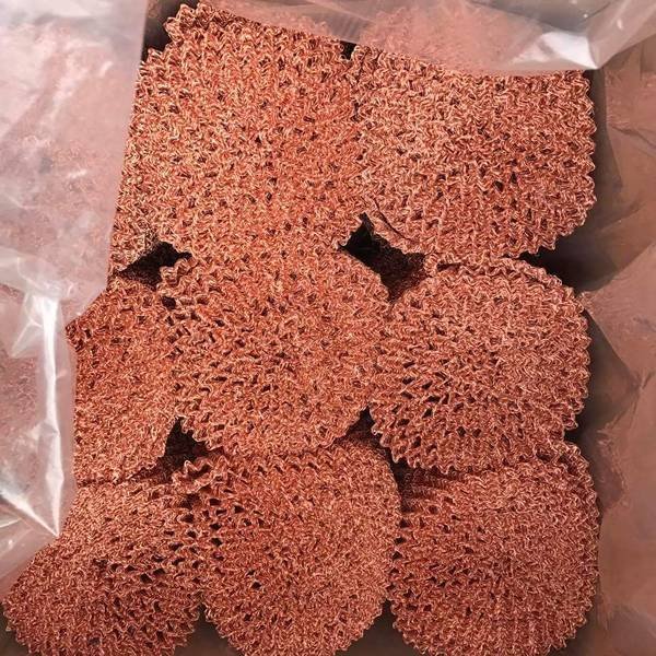 Double Layer Knitted Copper Mesh Roll 100% Pure copper knitted wire mesh for Hole Blocking