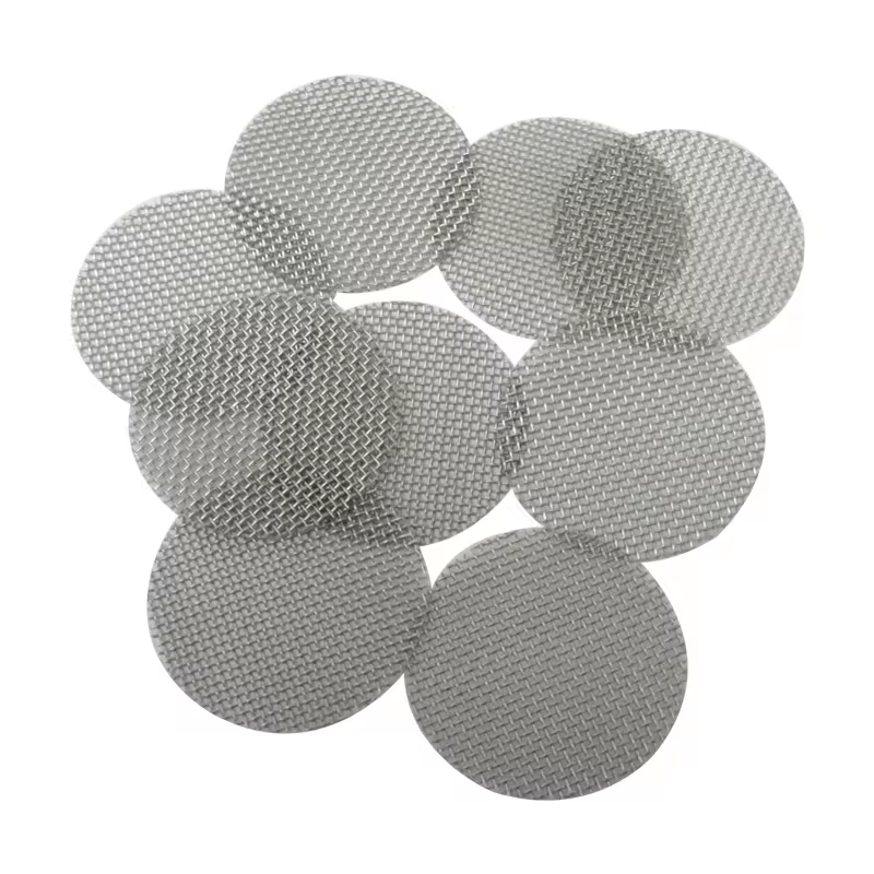 High quality temperature resistance various Stainless steel metal round Woven Wire Mesh Filter Disc For filtration
