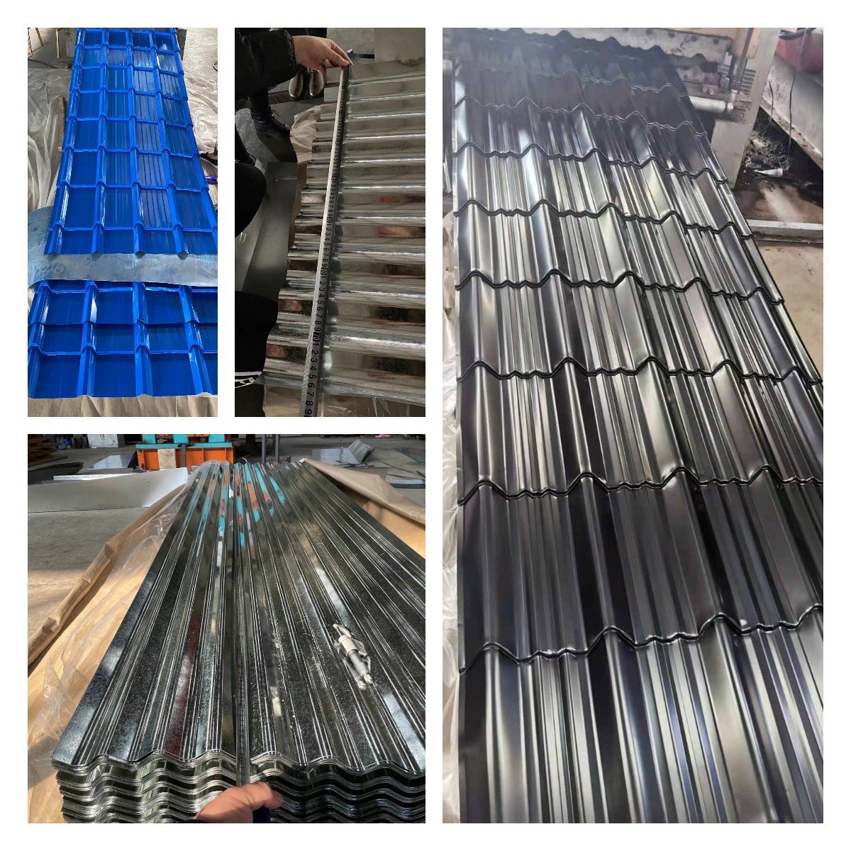 African Corrugated Sheet Galvanized Z30 Width 1000mm Thickness 0.17mm 250 Pieces Per Ton Shandong For Buildings