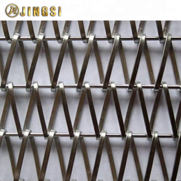 304 SS Wire Mesh Conveyor Belt For Space Divider mesh Coil Fabric Chain mesh Metal Coil Drapery Metal Fabric