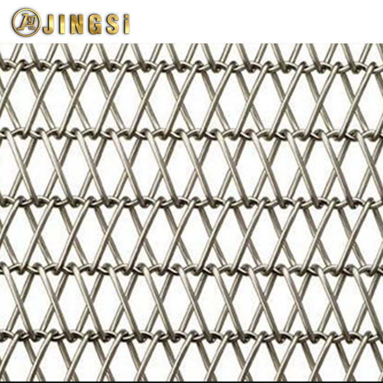 304 SS Wire Mesh Conveyor Belt For Space Divider mesh Coil Fabric Chain mesh Metal Coil Drapery Metal Fabric