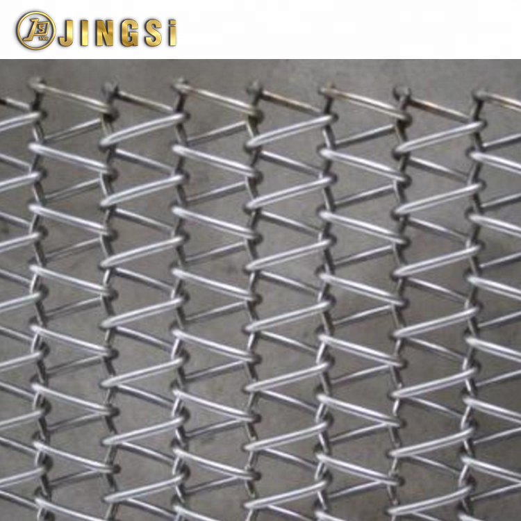 304 SS Wire Mesh Conveyor Belt For Space Divider mesh Coil Fabric Chain mesh Metal Coil Drapery Metal Fabric